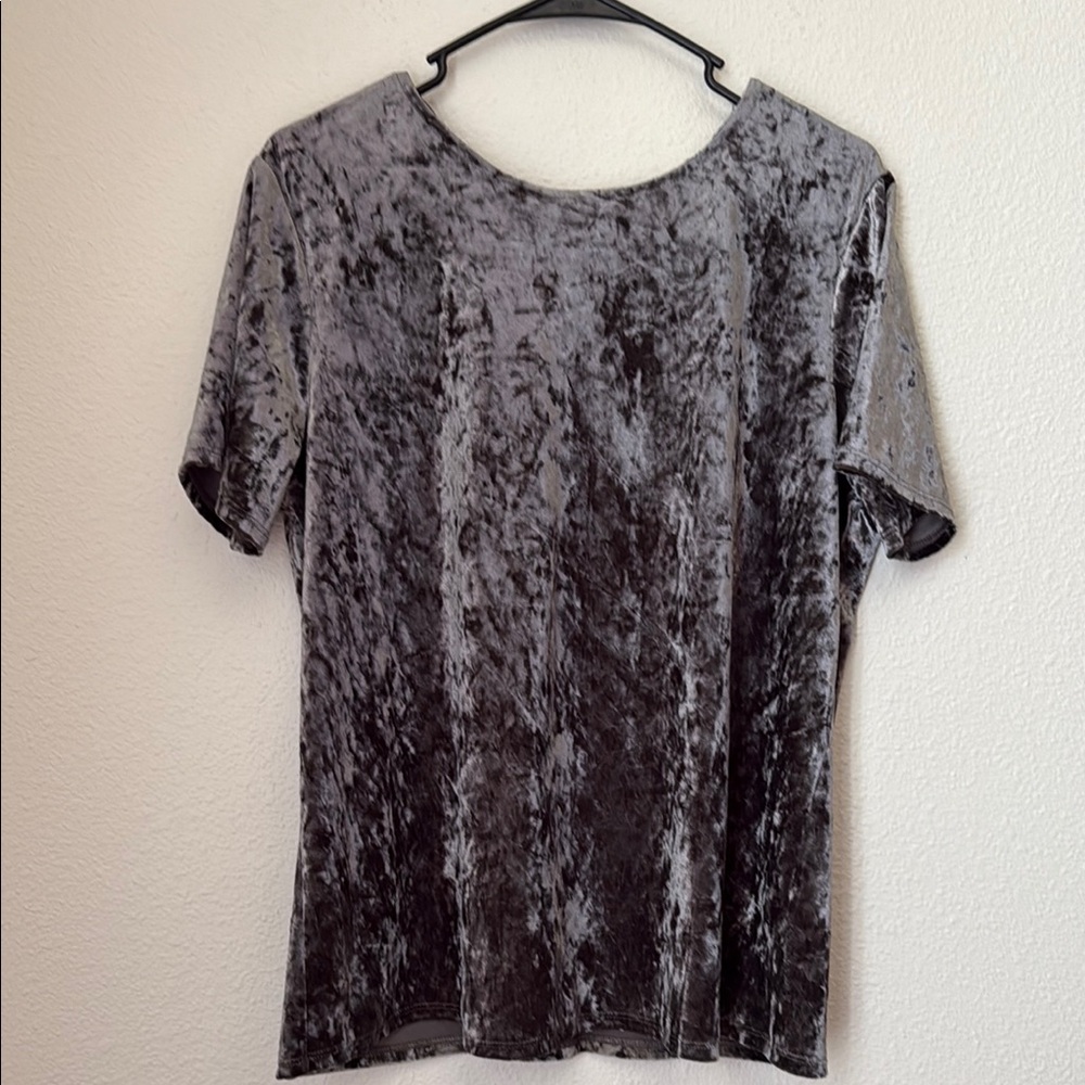 Beachlunchlounge Crushed Velvet Ribbon Top